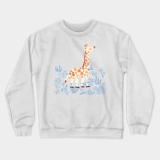 Little Giraffe with Flowers Crewneck Sweatshirt